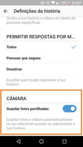 Instagram Stories: Guardar os conteúdos que cria