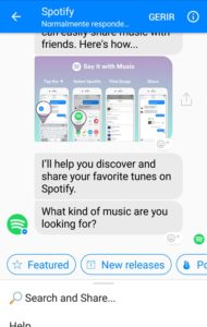 Bots Facebook Messenger | Spotify