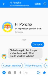 Bots Facebook Messenger | Hi Poncho
