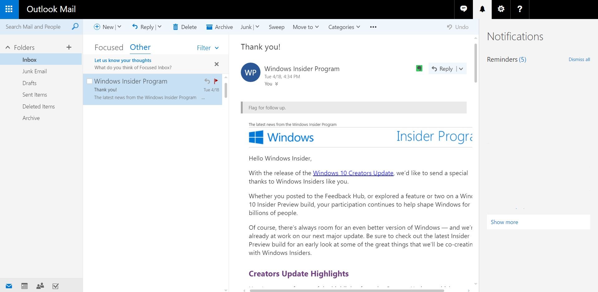 Serviços de email | Outlook
