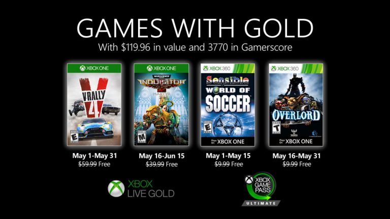 Games with gold maio 2020