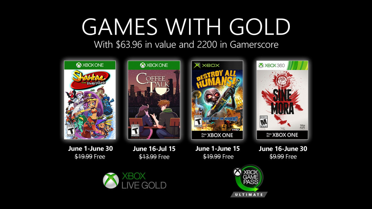 Games with gold junho 2020
