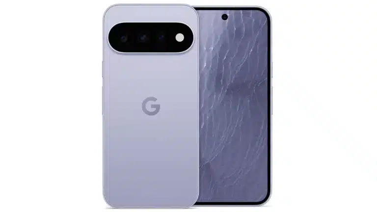 Google Pixel 11 em Frost, visto de frente e de trás