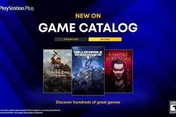 Catálogo PlayStation Plus de agosto de 2026 com Helldivers 2, Kingdom Come Deliverance II e Vampire Survivors