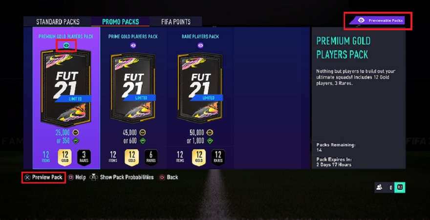 FIFA 21 Ultimate Team Preview Pack 