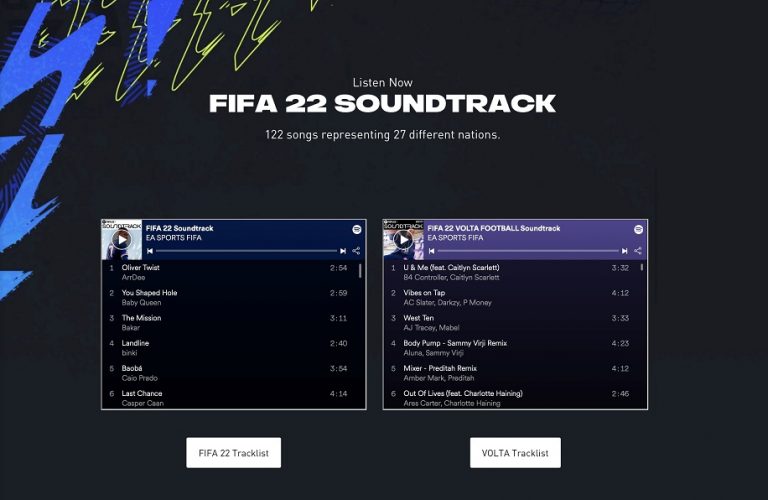 FIFA 22 banda sonora