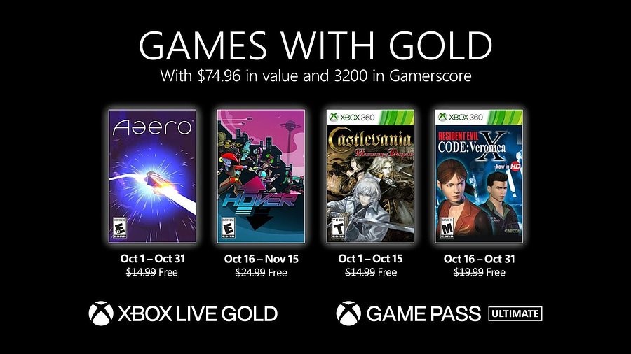 Games With Gold Outubro 2021
