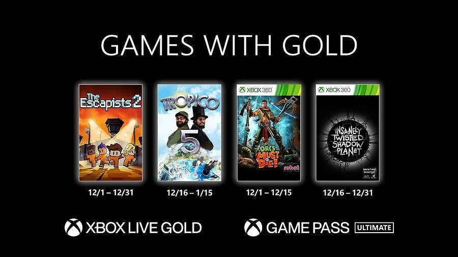 Games with gold Dezembro 2021