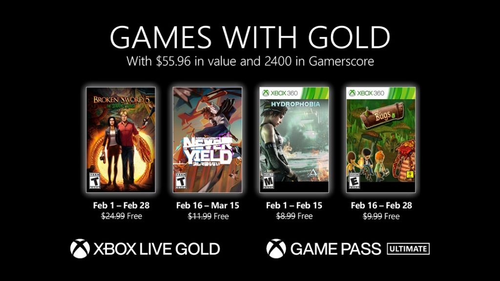 Games with Gold fevereiro 2022