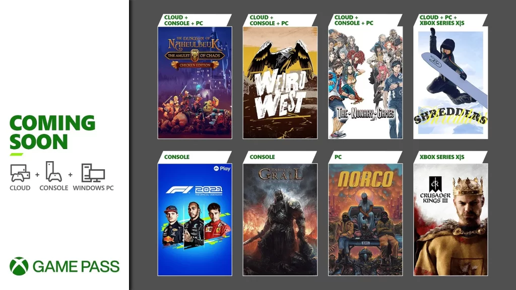 Xbox Game Pass videojogos março 2022