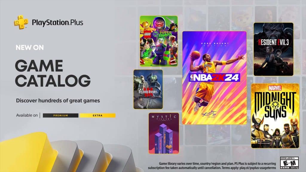 PlayStation Plus Premium Extra Março 2024