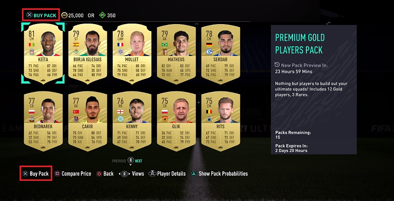 FIFA 21 Ultimate Team Preview Pack