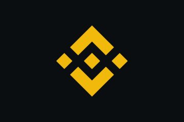 Logótipo da Binance, a maior exchange de criptomoedas do mundo, em amarelo sobre fundo preto
